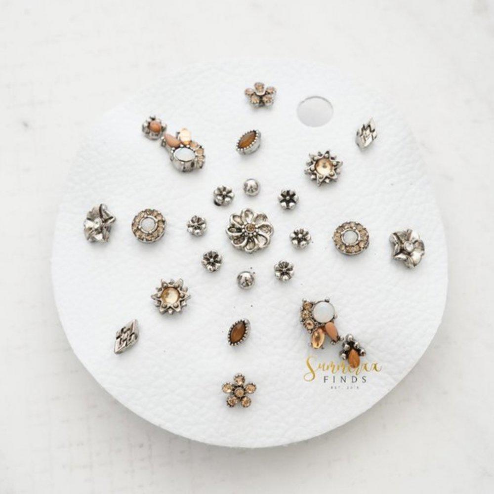 Free People Silver and Gold Earring Set